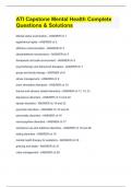 ATI Capstone Mental Health Complete Questions & Solutions   Mental status examination - ANSWER ch 1  legal/ethical rights - ANSWER ch 2  effective communication - ANSWER ch 3  stress/defense mechanisms - ANSWER ch 4  therapeutic and safe environment - ANS