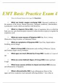 EMT Basic Practice Exam 4 Questions and Answers (2023 / 2024) (Verified Answers)