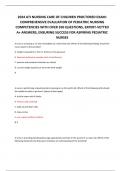 2024 ATI NURSING CARE OF CHILDREN PROCTORED EXAM: COMPREHENSIVE EVALUATION OF PEDIATRIC NURSING COMPETENCIES WITH OVER 350 QUESTIONS, EXPERT-VETTED A+ ANSWERS, ENSURING SUCCESS FOR ASPIRING PEDIATRIC NURSES