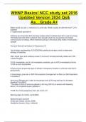 WHNP Basics! NCC study set 2016 Updated Version 2024 Qs&  As…Grade A+ 