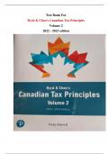 Test Bank For Byrd & Chen's Canadian Tax Principles Volume 2 2022 - 2024 edition By Gary Donell Byrd & Chen |All Chapters,  Year-2024|