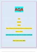 AQA GCSE BUSINESS 8132/2  Paper 2 Influences of marketing and finance on business activity Version: 1.0 Final *JUN238132201*| QUESTION PAPER & MARKING SCHEME/ [MERGED] | Marking scheme June 2023