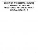 2023 NGN ATI MENTAL HEALTH / ATI MENTAL HEALTH PROCTORED RETAKE EXAM ATI MENTAL HEALTH B