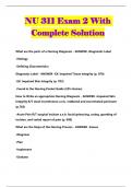 NU 311 Exam 2 With Complete Solution