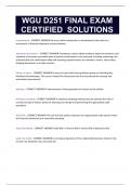 WGU D251 FINAL EXAM  CERTIFIED SOLUTIONS