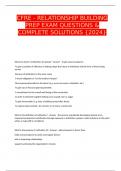 CFRE - RELATIONSHIP BUILDING PREP EXAM QUESTIONS & COMPLETE SOLUTIONS {2024}