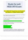 ALL HESI EXIT Questions and Answers Test Bank; A+ Rated Guide (2022)