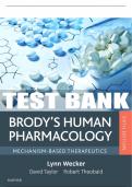 Test Bank For Brody's Human Pharmacology, 6th - 2019 All Chapters - 9780323476522