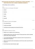 BIOS-255: ANATOMY & PHYSIOLOGY III WITH LAB, FINAL COMPREHENSIVE EXAM QUESTIONS WITH 100% CORRECT ANSWERS| GRADED A+