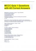 MCCC Quiz 1 Questions with All Correct Answers