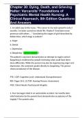 Chapter 30: Dying, Death, and Grieving Halter: Varcarolis' Foundations of Psychiatric Mental Health Nursing: A Clinical Approach, 8th Edition Questions And Answers 