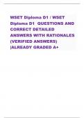 WSET Diploma D1 / WSET  Diploma D1 QUESTIONS AND  CORRECT DETAILED  ANSWERS WITH RATIONALES  (VERIFIED ANSWERS)  |ALREADY GRADED A+ Most important North American grape species - CORRECT  ANSWER-Vitis labrusca, Vitis riparia, Vitis berlandieri and  Vitis r