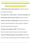 IS-317.a: Introduction to Community Emergency Response Team (CERT) Final Exam Questions and Answers (2024 / 2025) (Verified Answers)