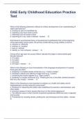 OAE Early Childhood Education Practice Test Questions with solution 2024