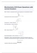 Biochemistry ACS Exam Questions with correct Answers