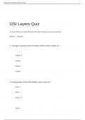 NETWORKS C480 OSI Layers Quiz with Answers WGU 2024