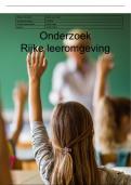 Onderzoek rijke leeromgeving