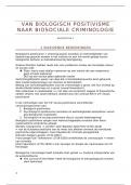 Samenvatting -  Biosociale en evolutionaire criminologie 