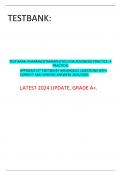 TEST BANK: PHARMACOTHERAPEUTICS FOR ADVANCED PRACTICE- A PRACTICAL APPROACH 5th EDITION BY ARCANGELO. QUESTIONS WITH CORRECT AND VERIFIED ANSWERS 2024/2025. LATEST 2024 UPDATE, GRADE A+.