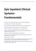 Epic Inpatient Clinical  SystemsFundamentals