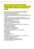 NUR 412: Nursing Concepts for Pediatric Patients Exam 3 Questions and Correct Answers, With Complete Solution. Updated 2024, 234 Questions and Answers.