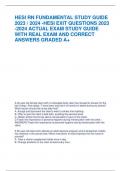 HESI RN FUNDAMENTAL STUDY GUIDE 2023 / 2024 -HESI EXIT QUESTIONS 2023 -2024 ACTUAL EXAM STUDY GUIDE WITH REAL EXAM AND CORRECT ANSWERS GRADED A+ A 20-year-old female client with a noticeable body odor has refused to shower for the last 3 days. She states,