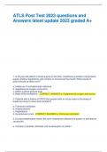 ATLS Post Test 2023 questions and Answers latest update 2023 graded A+ 1. A 45-year-old patient is found supine on the floor. Healthcare providers note pinpoint pupils, shallow respirations, and vomitus in and around the mouth. What course of action shoul