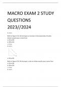 UPDATED MACRO EXAM 2 STUDY QUESTIONS 2023//2024