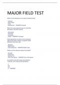 2024 LATEST MAJOR FIELD TEST (QUESTIONS ANSWERS VERIFIED)