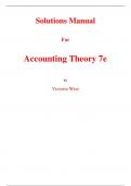 Solutions Manual For Accounting Theory 7th Edition By Godfrey Hodgson, Tarca Hamilton (All Chapters, 100% Original Verified, A+ Grade) 