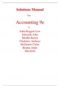 Solutions Manual With Test Bank For Accounting 9th Edition By Hoggett Edwards, Medlin Chalmers, Hellmann Beattie Maxfield (All Chapters, 100% Original Verified, A+ Grade)