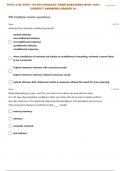 PSYC-110:| PSYC 110 PSYCHOLOGY EXAM 2 STUDY GUIDE EXAM QUESTIONS WITH CORRECT ANSWERS 