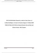 TEST BANK for Analytics, Data Science, & Artificial Intelligence: Systems for Decision Support 11 Edition ISBN 9780135172940, 0135172942 by Ramesh Sharda, Dursun Delen and Efraim Turban. All 14 Chapters