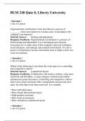 BUSI 240 QUIZ 8 Solutions (New 4 Versions), BUSI 240 ORGANIZATIONAL BEHAVIOR, Liberty University