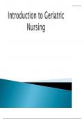  Introduction to Geriatric Nursing