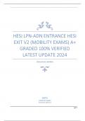 HESI LPN-ADN ENTRANCE HESI LPN-ADN ENTRANCE EXAM (MOBILITY EXAMS) A+ GRADED 100% VERIFIED LATEST UPDATE 2024