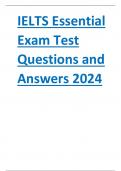 IELTS Essential Exam Test Questions and Answers 2024 