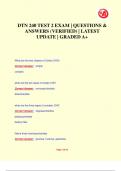 DTN 240 TEST 2 EXAM | QUESTIONS &  ANSWERS (VERIFIED) | LATEST  UPDATE | GRADED A+DTN 240 TEST 2 EXAM | QUESTIONS &  ANSWERS (VERIFIED) | LATEST  UPDATE | GRADED A+