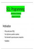 SQL: Programming Introduction to Databases Computer Sci 316 Fall 2023