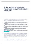 ATI RN MATERNAL NEWBORN PROCTORED 2019 WITH NGN EXAM GRADED A+ A client who is 16 weeks of gestation asks the nurse how to prepare her father to a younger sibling. Statements should the nurse make? A. You should hold your newborn in your arms when you int