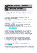 ATI Maternal Newborn Proctored 2019:	 ATI RN Maternal Newborn 2019	  A client who is 16 weeks of gestation asks the nurse how to prepare her	 father to a younger sibling. Statements should the nurse make?  A.	You should hold your newborn in your arms when