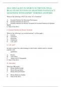 ISSA SPECIALIST IN SPORTS NUTRITION FINAL  REAL EXAM 2023/2024 GUARANTEED PASS EXACT  QUESTIONS WITH EXPERT VERIFIED ANSWERS