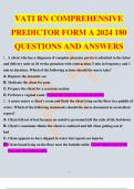 Package RN VATI COMPREHENSIVE PREDICTOR 2019 FORM A,B & C / VATI RN COMPREHENSIVE PREDICTOR 2019 FORM A,B, & C EACH FORM CONTAINS 180 QUESTIONS AND ANSWERS LATEST UPDATE FORM A