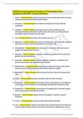 HOSA Nursing Assistant-Anatomy & Physiology Exam Questions with100% Correct Answers.