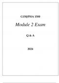 G150 PHA 1500 MODULE 2 EXAM Q & A 2024.