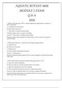 AQUATIC BOTANY 4404 MODULE 1 EXAM Q & A 2024.