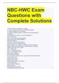 NBC-HWC Exam Questions with Complete Solutions