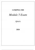 G150 PHA 1500 MODULE 5 EXAM Q & A 2024.