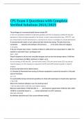 CPL Exam 4 Questions with Complete Verified Solutions 2024/2025