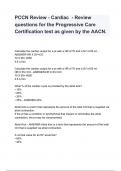 PCCN Review - Cardiac - Review questions for the Progressive Care Certification test as given by the AACN questions and answers 